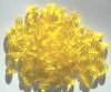 100 9x6mm Acrylic Transparent Yellow Ovals